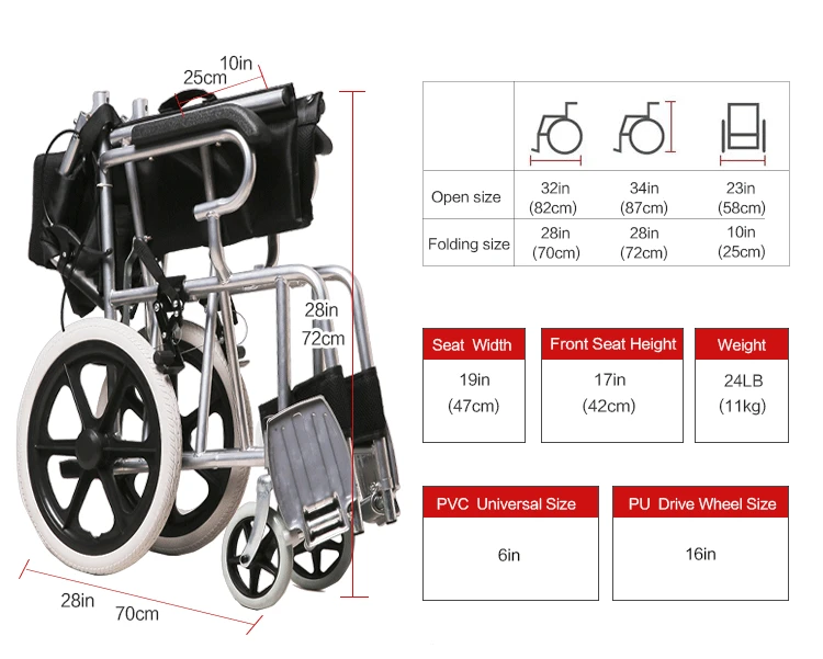 folding lightweight ultralight travel hospital used wheelchair price in pakistan