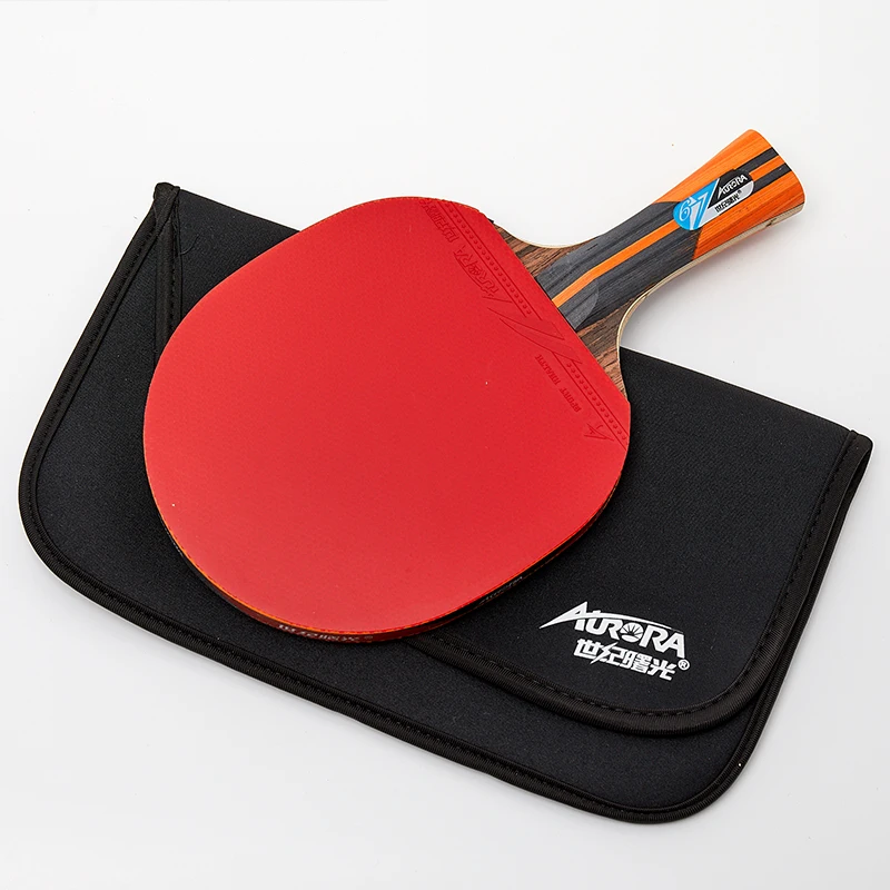 
Top quality professinal 6 star table tennis racket premium rubber pingpong bat 
