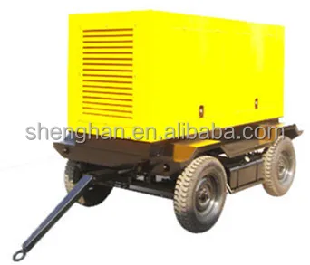 Made in China ! Mobile 10kw diesel portable generator with trailer