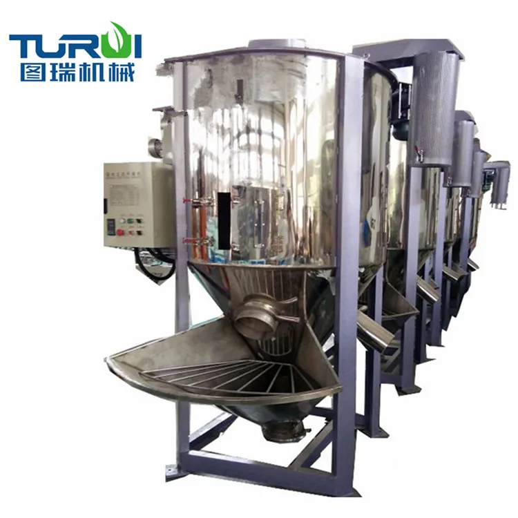 vertical color mixer cyclone with heater dryer for plastic granules with electrical heater