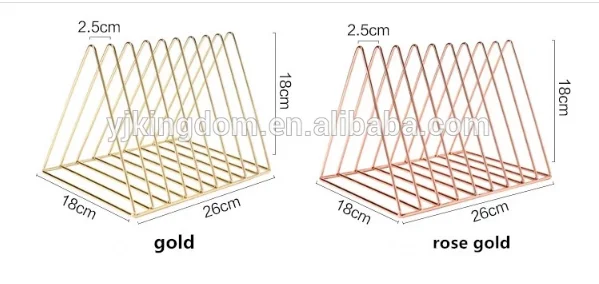 OEM 550-82B Rose Gold 2 Pcs Desktop File Sorter Organizer Magazine Holder 9 Section