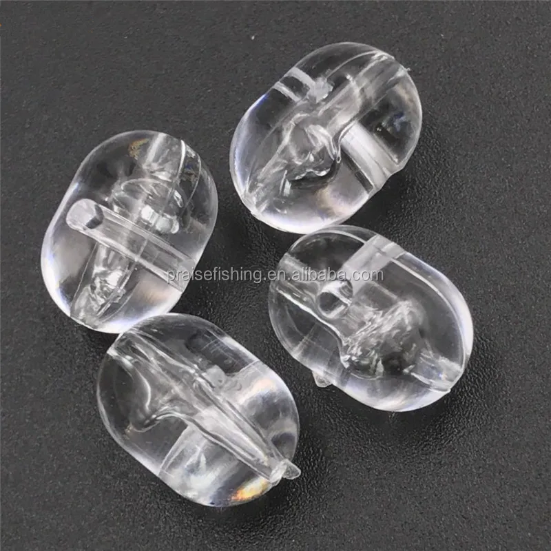 4.7*6mm/5*8mm Transparent Swivel Fly Fishing Beads Floating Rig Beads Cross Pearl T-type Carp Fishing Accessory