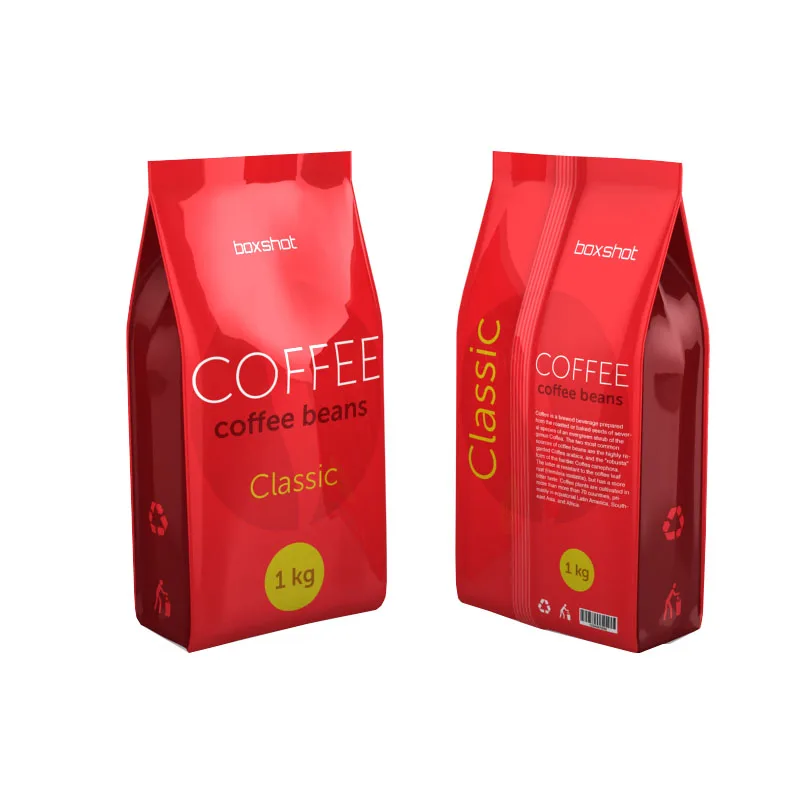 custom printing logo 1 kg coffee bean packaging bag