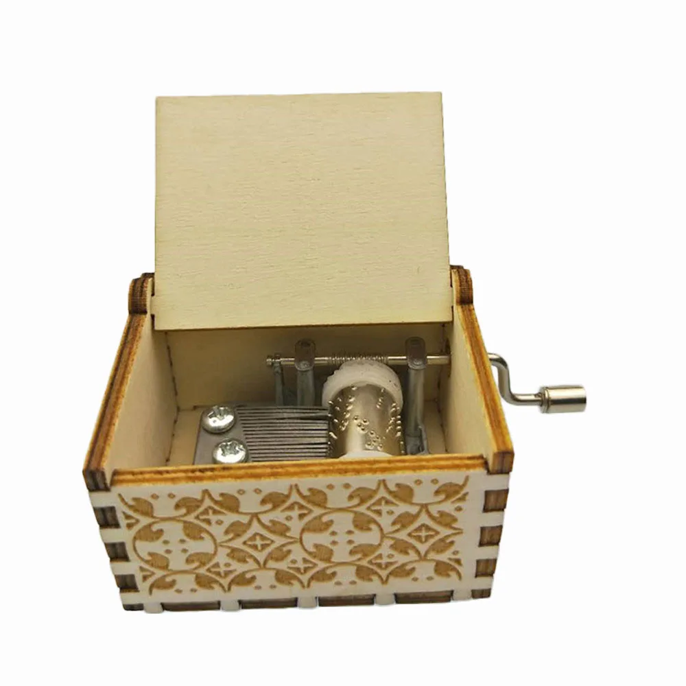 
The Best Gift Hand Cranked Wooden Wonderful Life Music Box 