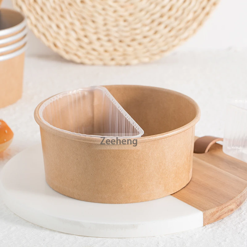 Food grade safe PLA eco friendly ice cream bowl with pla lid