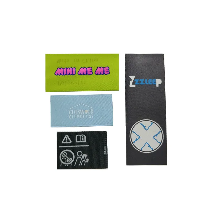Silk Screen Printing Clothing Labels Wash Care Label Garment Labels Cut Into Piece or in Roll Cold Cut OEM and Bespoke Service