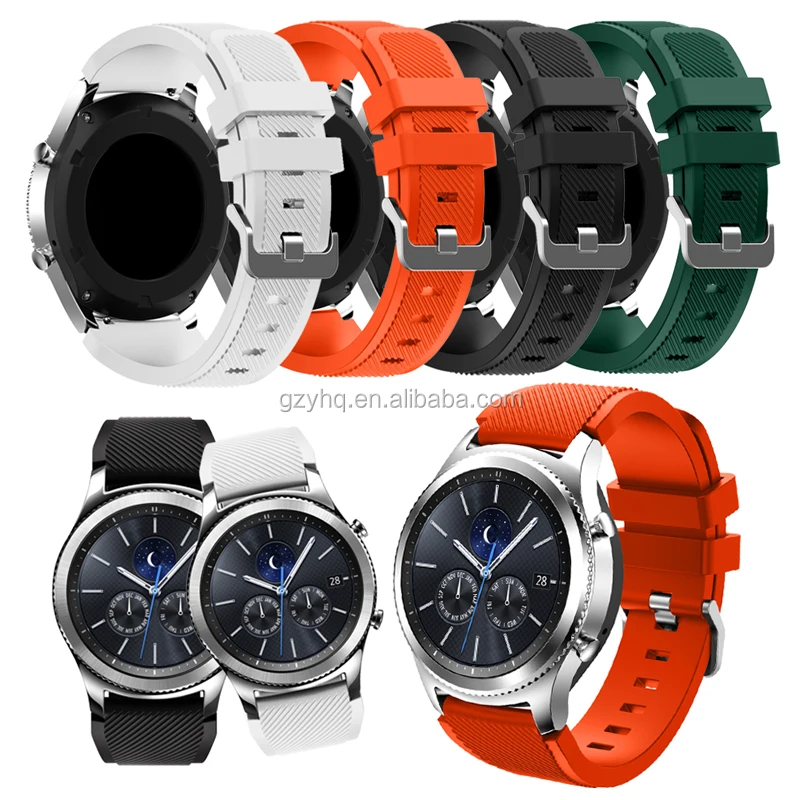 
22mm Silicone Watch Band For samsung galaxy gear s3 watch silicone band straps 