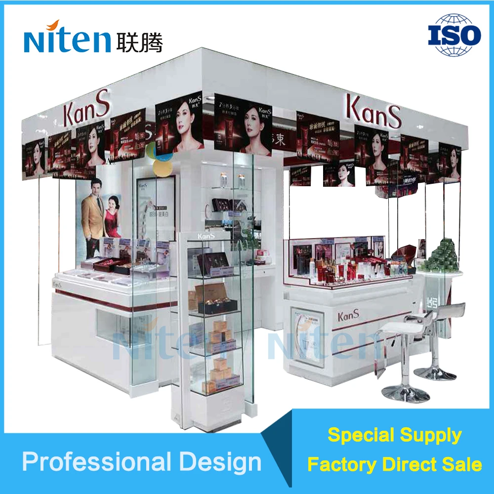 Mall kiosk products cosmetic shop counter design store counter
