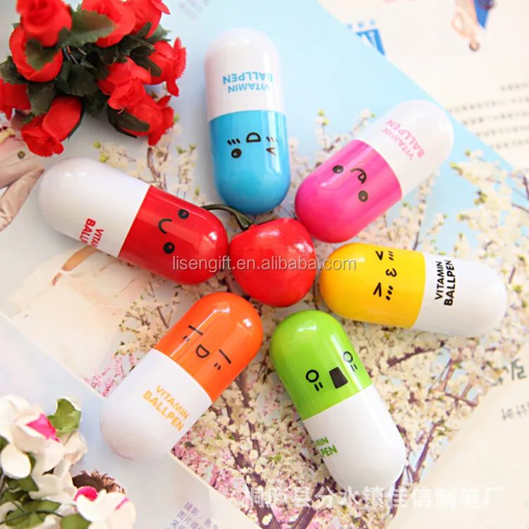 Творческие телескопические витаминные капсулы милые ручки