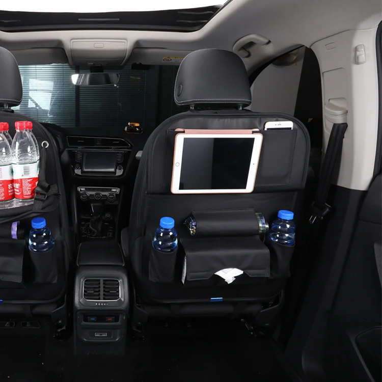 
Hot Sale Car Back Seat Organizer Leather Material Trial Pocket 