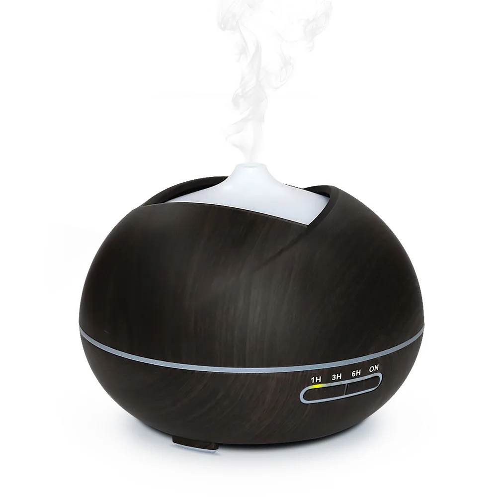 
High Quality LED Night Lamp 400ML Ultrasonic Wooden Air Humidifier Aroma Essential Oil Diffuser for Home Fogger Mist Maker 