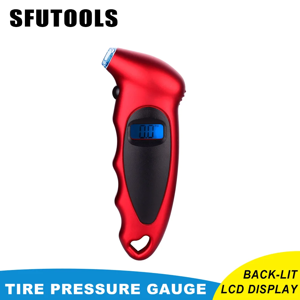 Digital Tire Gauges for Car Truck Bicycle with Backlit LCD and Non-slip Grip Tyre Pressure Gauge 150 PSI 4 Settings Car Tool ABS