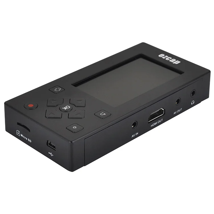 Ezcap271 Portable AV Recorder Vhs Video Recorder with 3 Inch Screen and 8GB Ezcap 3.5mm Audio by Cable or 3.5mm AV Cable USB 2.0