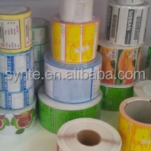 color printing Custom Shelf price  Label rolls for bar code label sticker low MOQ
