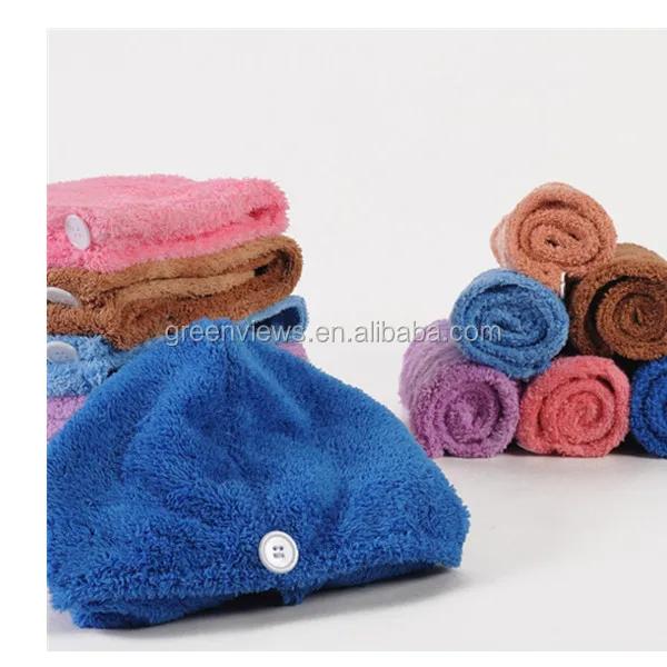 Colorful Coral Fleece Microfiber Weave Hair Dryer Cap Hair dry towels Microfiber Hair Drying Towel/Bath Caps
