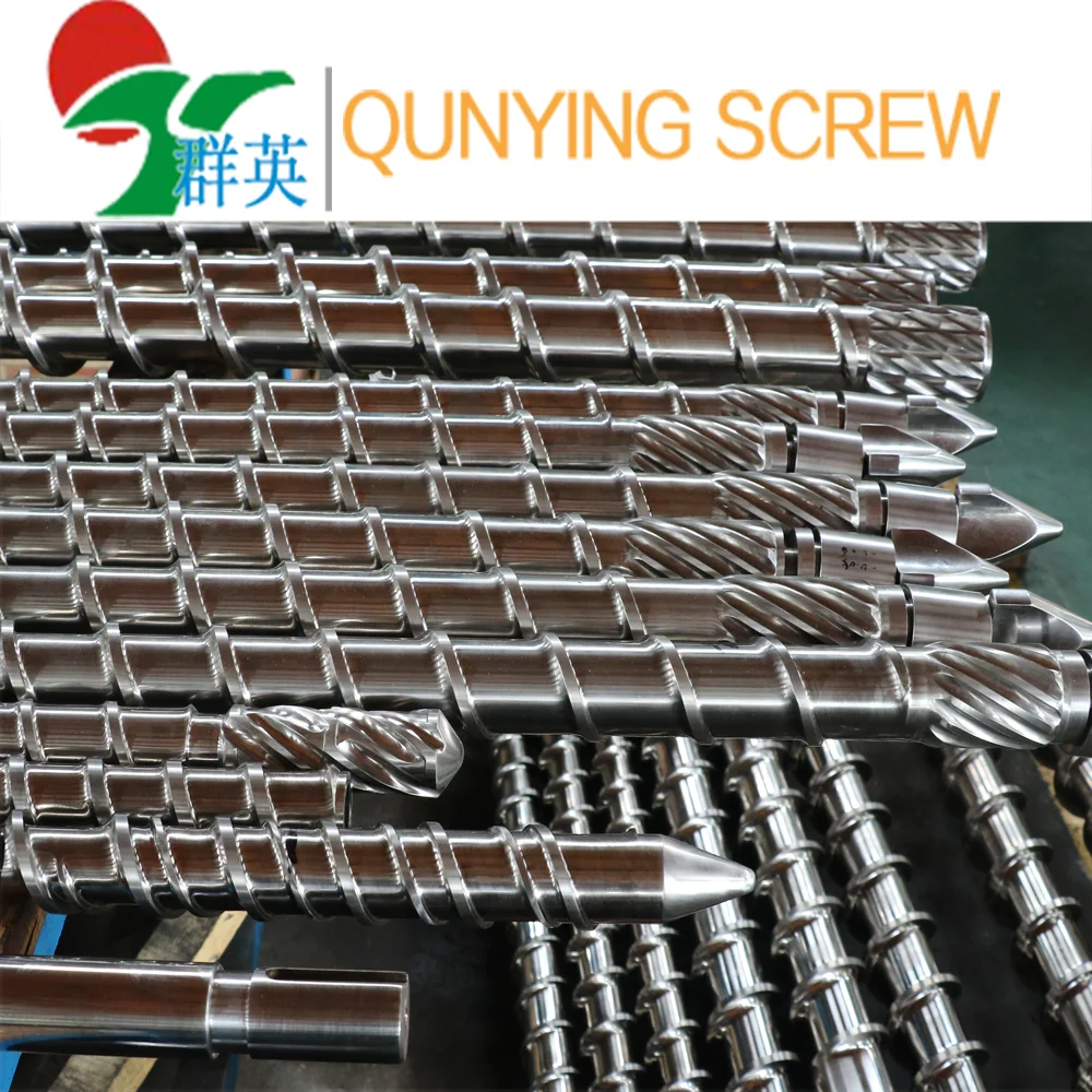 high grade JSW bimetallic barrel screw centrifuge casting bimetallic barrel (38 CrMoAlA) screw and barrel for injection plastic
