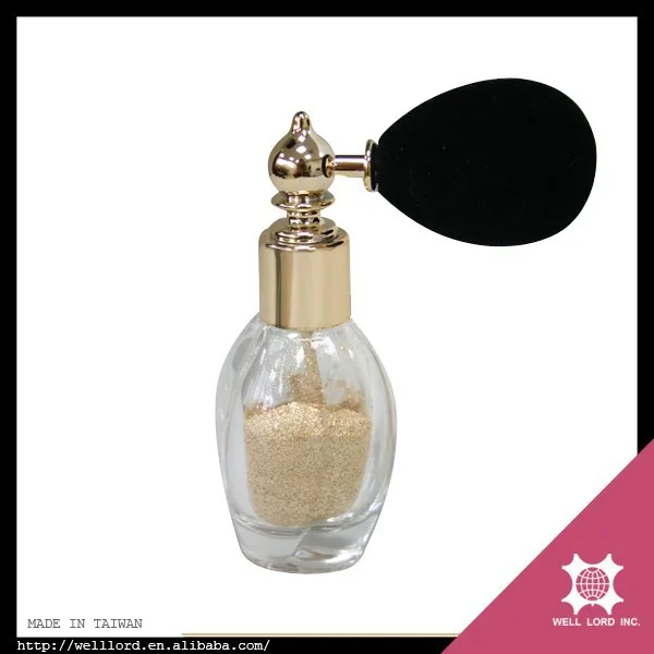 Fancy stylish antique bottles for perfume glitter powder lovely wedding gifts powder spray