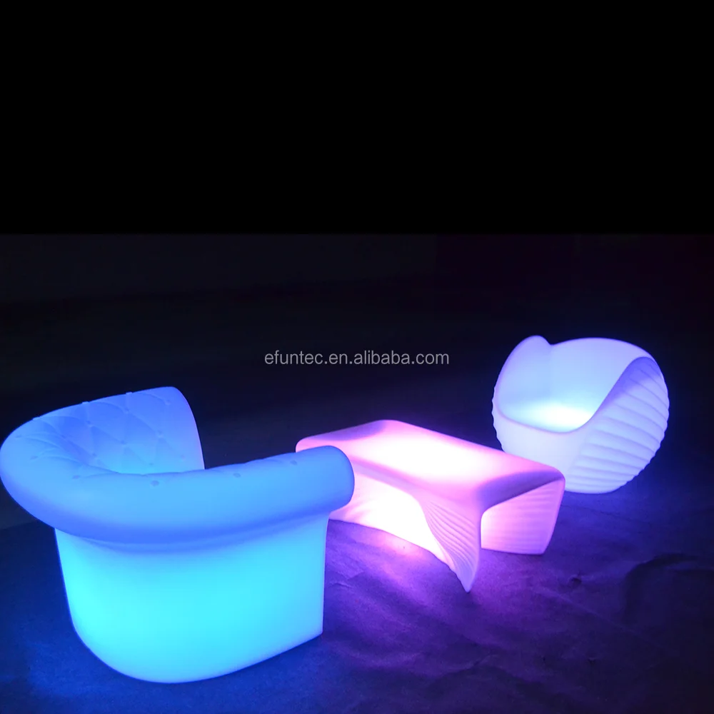 New Design Factory price colors changing bar furniture illuminated light up party sofa curved lounge seating led bar sofa