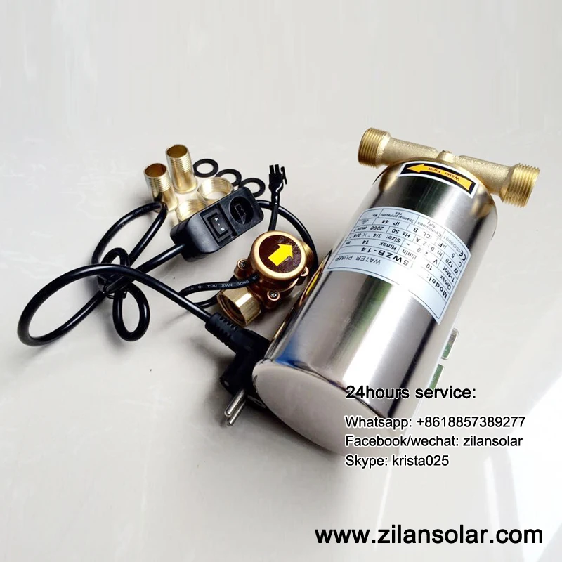 Solar water heater booster pump