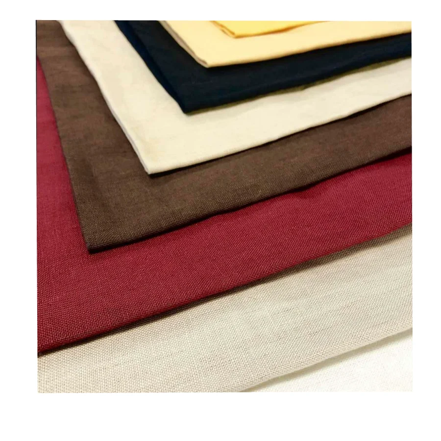 Высококачественная пряжа, 100% лен, рубашка, ткань, платье, рубашка, ткань