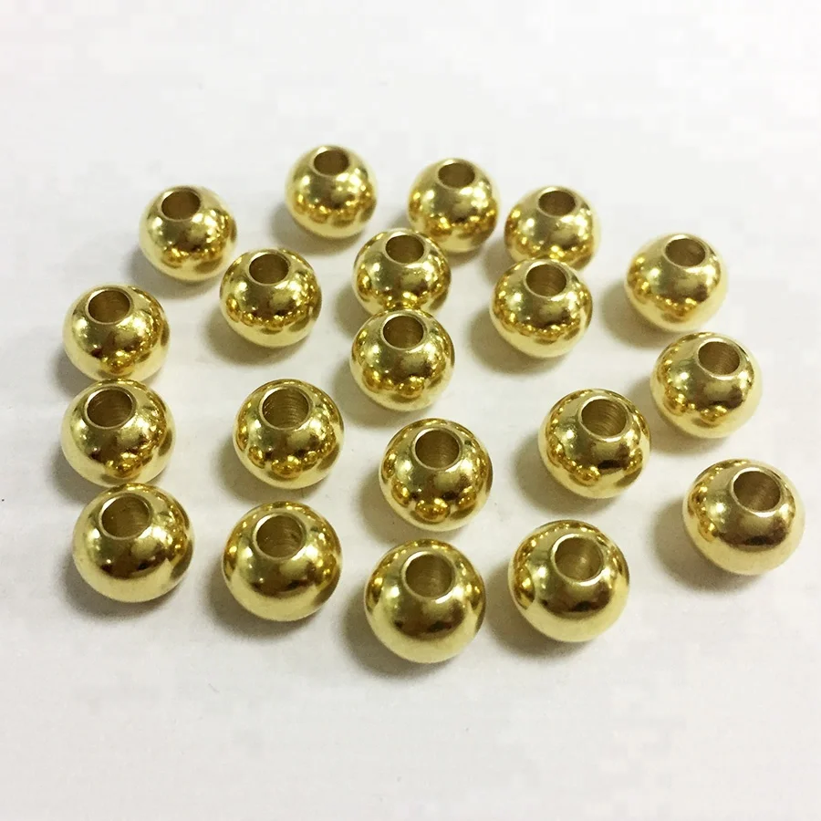 OEM fishing sinkers 3mm 3.25mm 3.5mm 3.8mm fly fishing brass ball beads