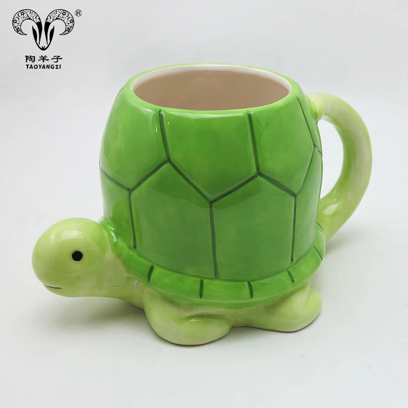 3D creative  animal Green Turtle water mug for gift