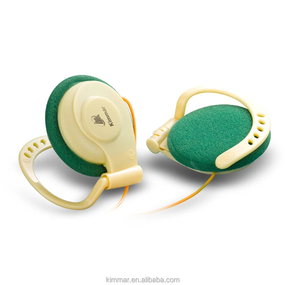 Hot-selling disposable 3.5mm wired earhook earphone wired on-ear headset for aviation/tour guide/hospital use