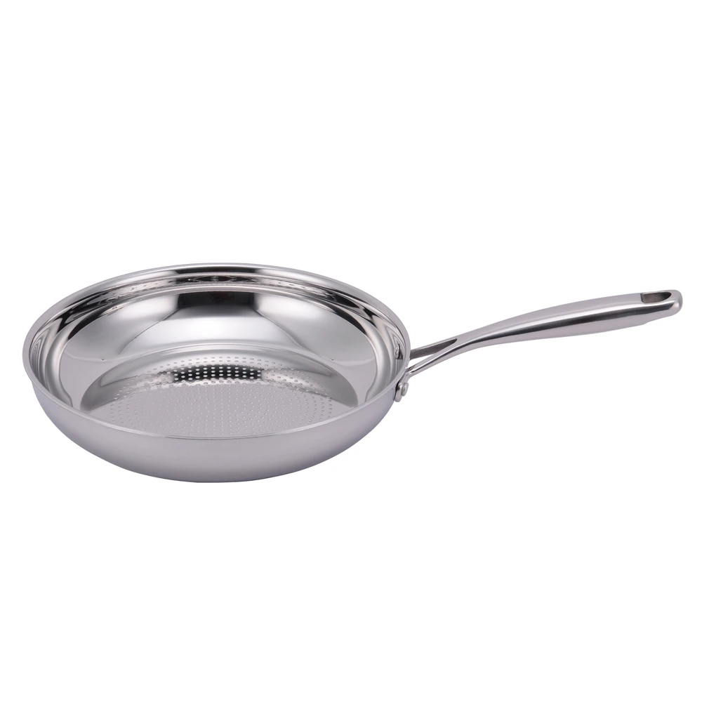 wholesale price best dishwasher safe tri-ply stainless steel physical devided non-stick frying pan