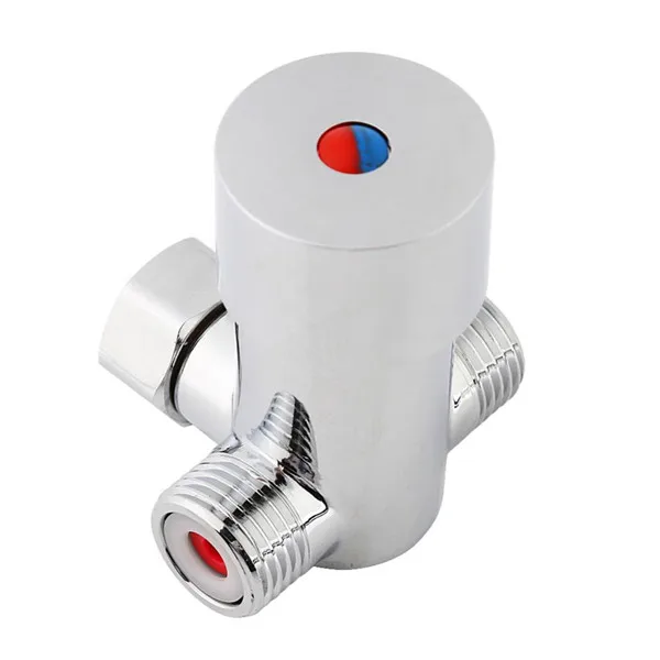 
G1/2 Hot Cold Water Mixing Valve Thermostatic Mixer Temperature Control for Automatic Faucet 