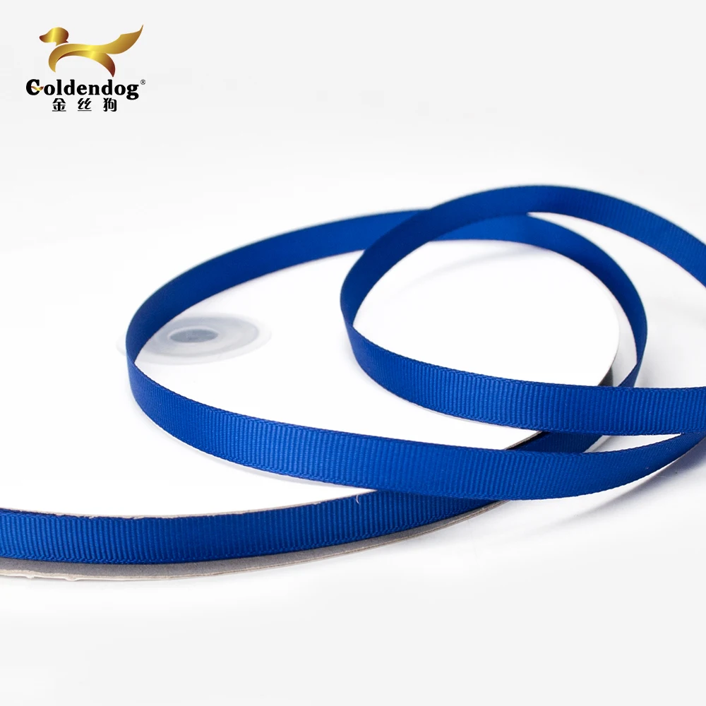 Высококачественная однотонная корсажная лента из полиэстера 3/8 дюйма, голубого цвета, 100 ярдов