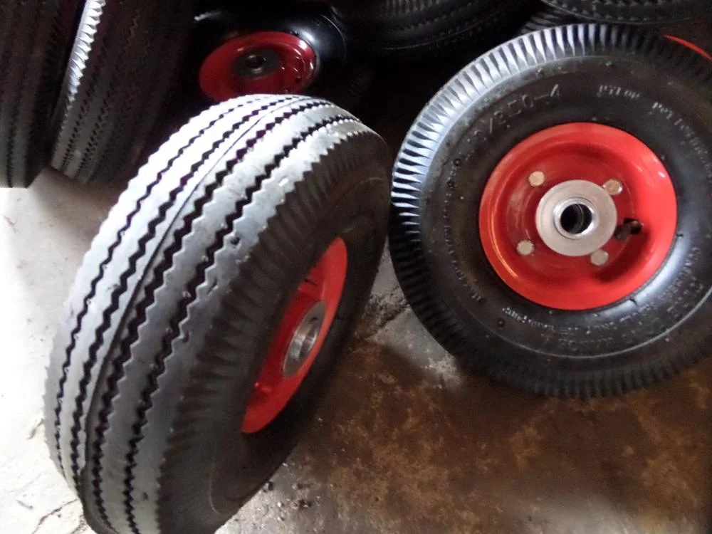 
4.10/3.50-4 pneumatic wheel ,10 inch rubber wheel ,hand trolley wheels 