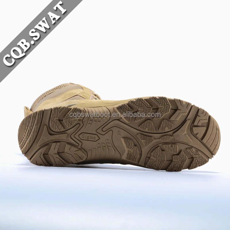 2018 cow genuine leather desert Combat cqb tactical boots side zipper for men