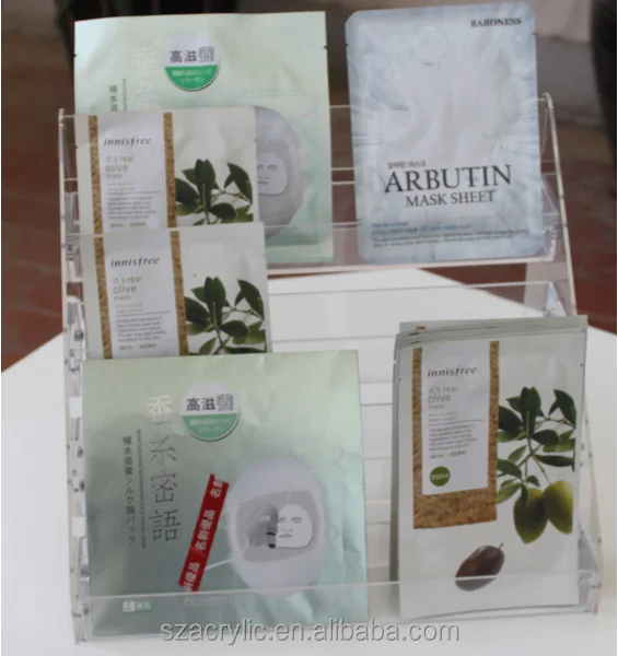 Custom Acrylic facial cleanser display rack cosmetic holder