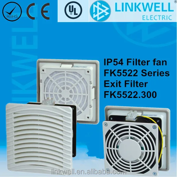 
China supplier electric panel cabinet louver style ac dc cooling fan filter FK55 with CE 