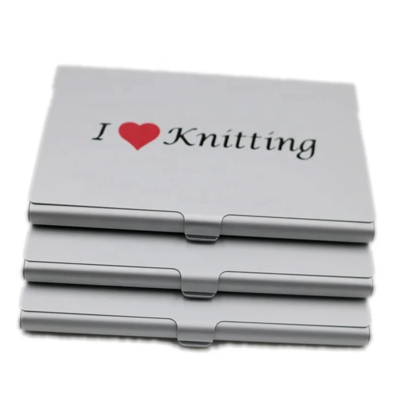 Hot sale Customized logo business card holder Aluminum card case