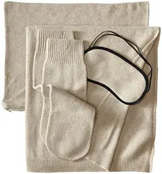 Popular High quality luxurious cozy cashmere travel set gift set