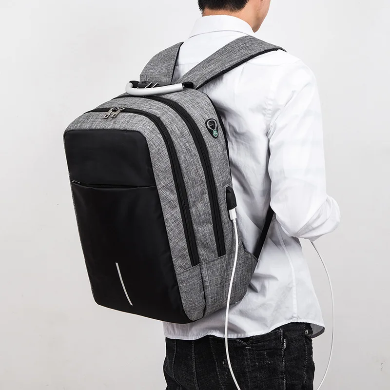 Многофункциональная сумка для ноутбука с защитой от кражи, водонепроницаемый рюкзак с USB-портом и кодовым замком для мужчин