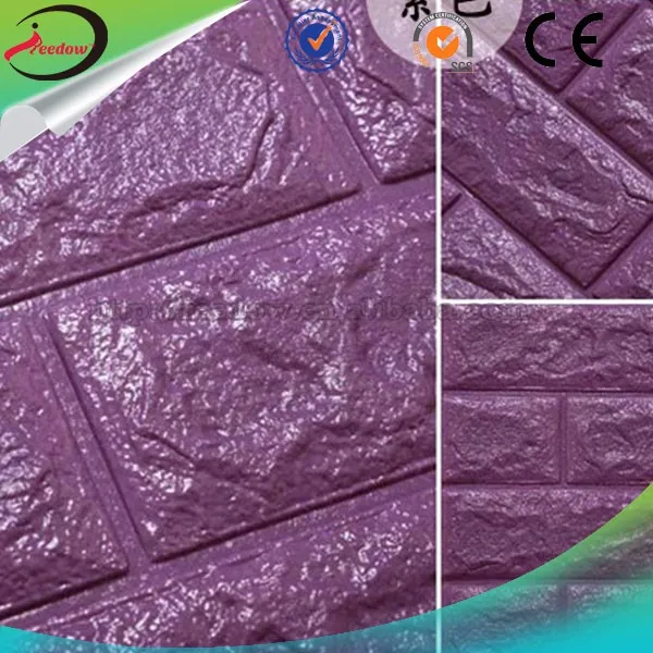3d stickers exterior decoration wall brick 3d pe polyurethane wallpaper uv coating plastic wall covering