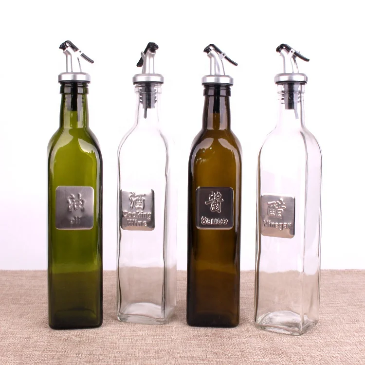 500ml empty amber bbq soy hot sauce glass bottle