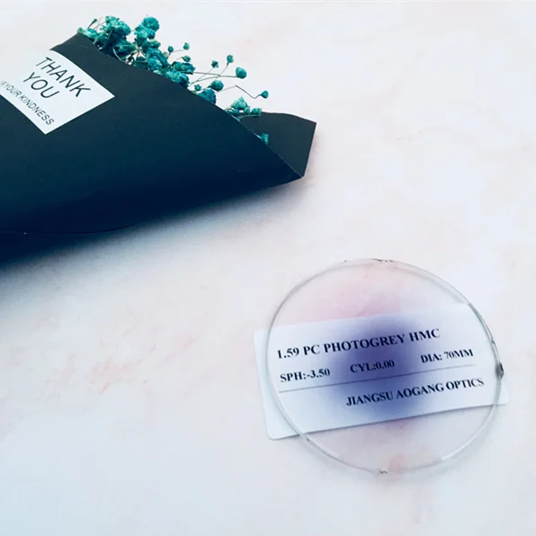 1.59 polycarbonate photo gray optical lens pc photochromic lenses for glasses