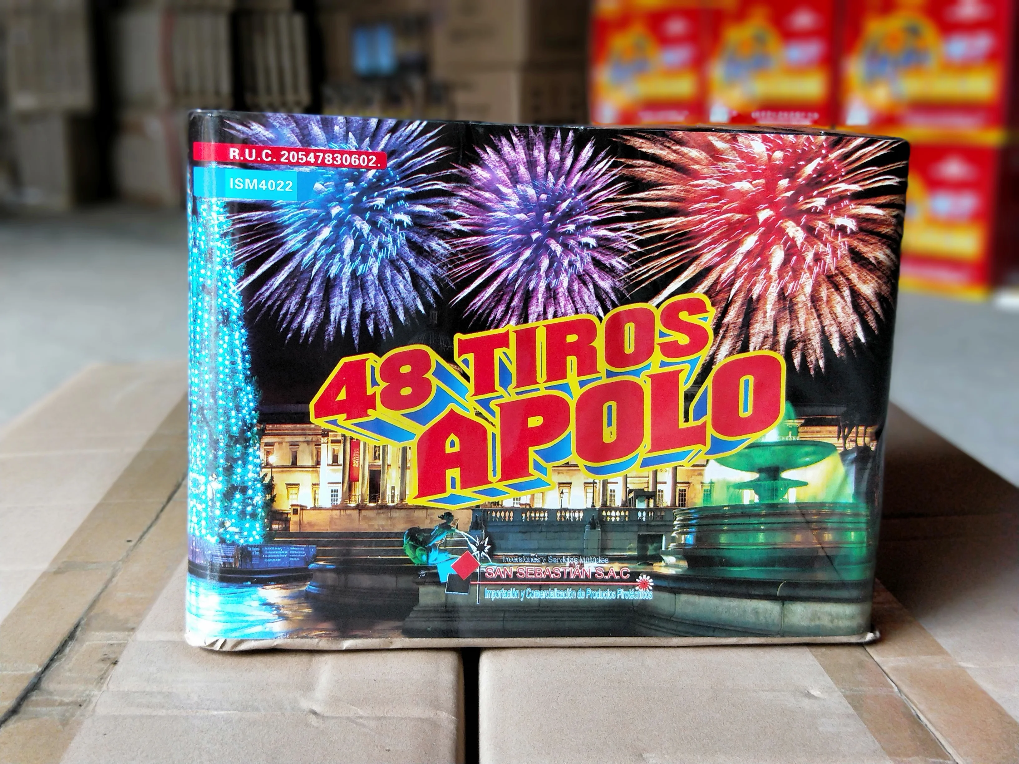 GFCF2548 48Tiros APOLO Peru Fireworks UN0336 Used On Christmas And New Year Carnival Celebration