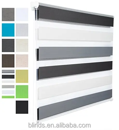Manufacturer directly sell Motorized Office Zebra blinds with Accessories For Window and Door
