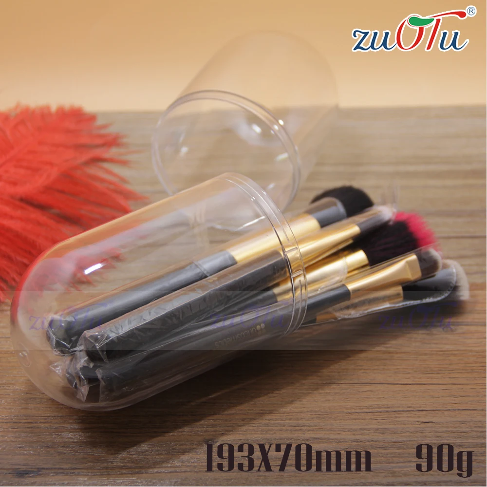 
plastic capsule shape bottle for makeup brush box with best quality 