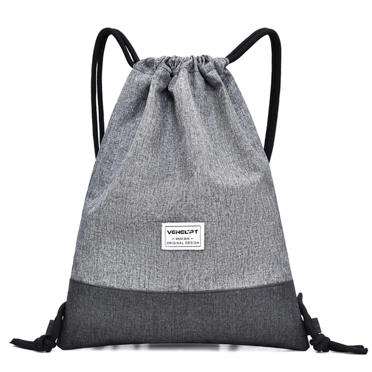 Grey String Bags Gym Drawstring Bag