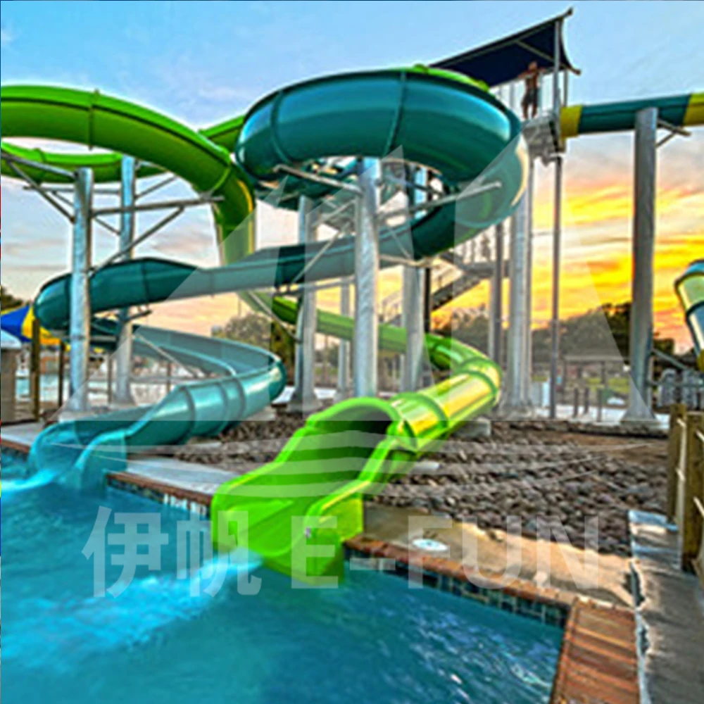 Bright Colors Profession Manufacture Fiberglass Water Slide Spiral Slide Swimming Pool for Sale