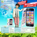 Y Phone English simulation learning toy phone educational machine toys plastic mobile phone with led light