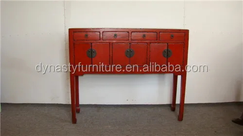 Старинная мебель в китайском стиле, деревянный красный настенный стол