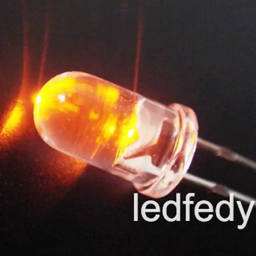 Super bright clear lens 2pins Round Amber Warm white Yellow Red 5mm candle flickering led for lights