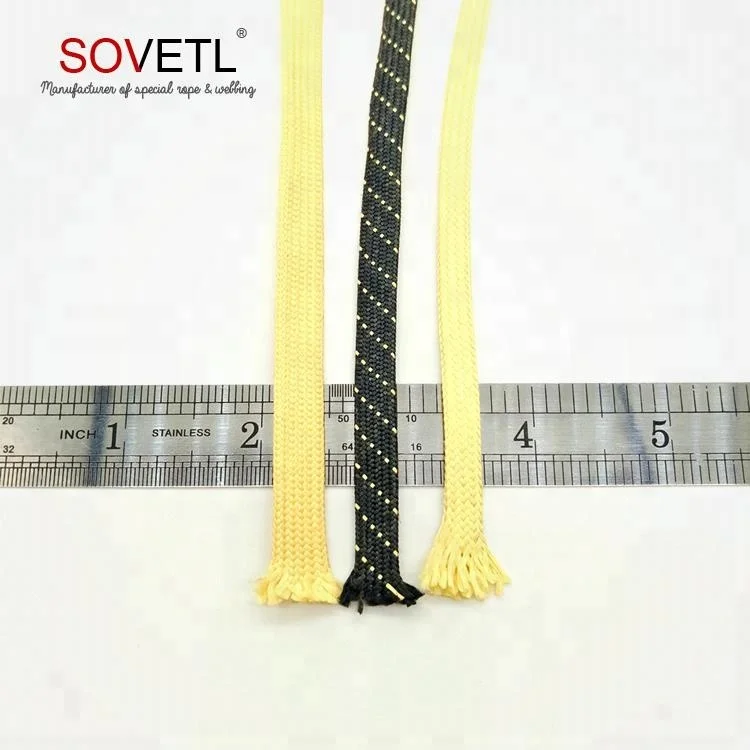 
Factory supply cut resistant woven aramid tubular webbing 