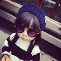 High quality 2015 new fashion cute baby girl children knit winter hat solid Christmas gifts